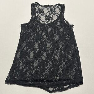 Robin K Black Lace Tank Top